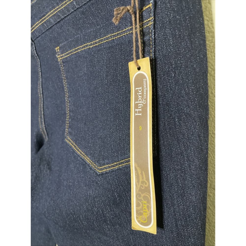 Hybrid & Company NWT Women's Indigo Stretch Capri Jeans Size 9 Mid Rise - Picture 9 of 9